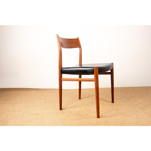 Danish Model 418 Chairs in Teak and Skai by Arne Vodder for Sibast, 1960s, Set of 6 For Sale - Image 10 of 18
