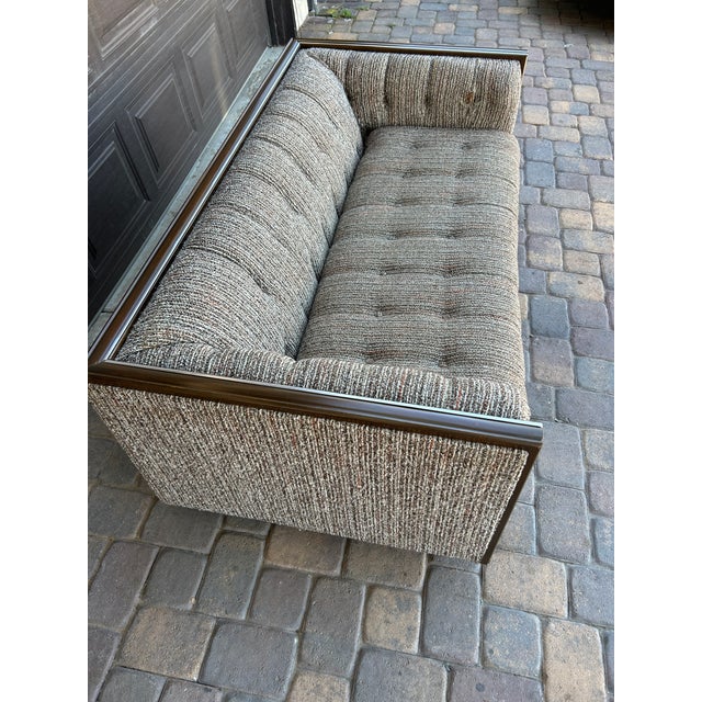 Milo Baughman Style “Floating” Vintage Mid-Century Modern Sofa For Sale - Image 4 of 6