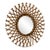 Italian Rattan Sunburst Mirror, Mid 20th Century For Sale