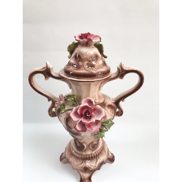 Capodimonte Italian Lidded Vase Chairish