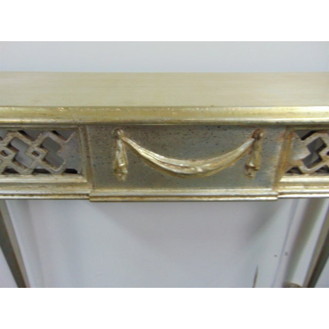 Italian Florentine Silver Gilt Console Table For Sale In Philadelphia - Image 6 of 9
