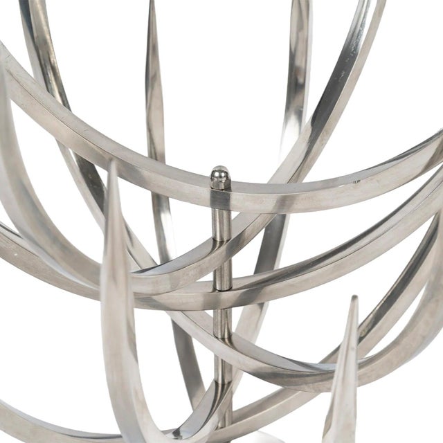 1970s Candlesticks by Xavier Féal for Inox Industrie, 1970, Set of 2 For Sale - Image 5 of 7
