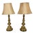Late 20th Century Stiffel Cast Brass Table Lamps, Pair For Sale