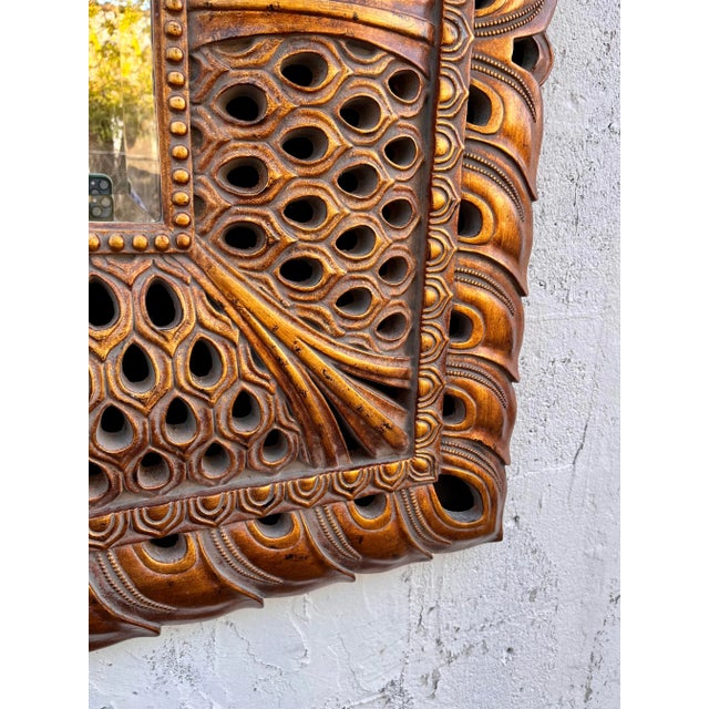 Late 20th Century Ornate Large Scale Resin Mirror For Sale - Image 10 of 13