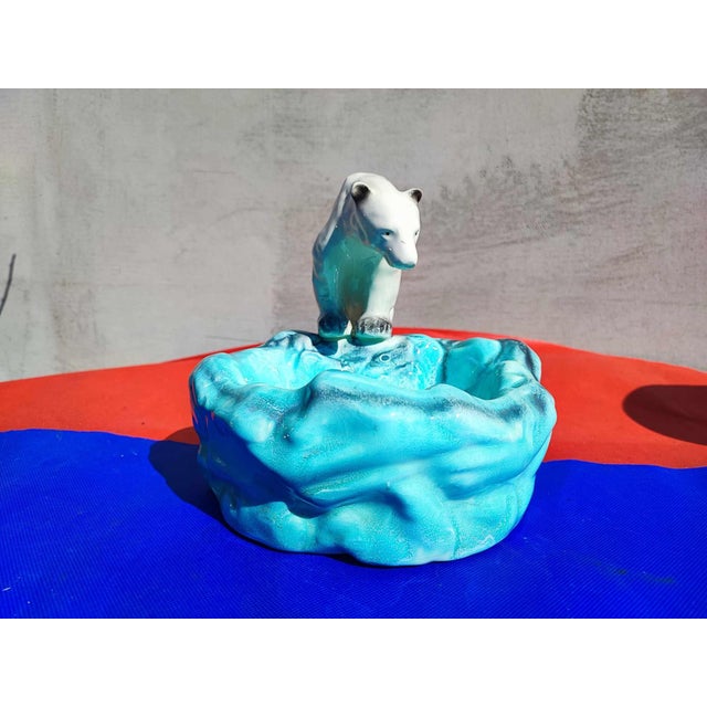 Platter with Polar Bear by Urbach Ditmar, 1930s For Sale - Image 4 of 9