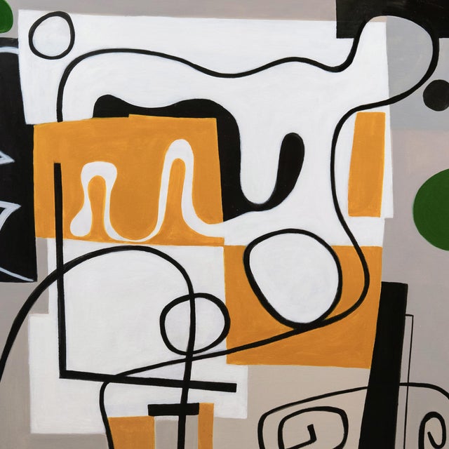 Textile 'Palm Desert Abstract' by Gary Janis, 2024, Large Framed Biomorphic Abstract, Automatism For Sale - Image 7 of 9