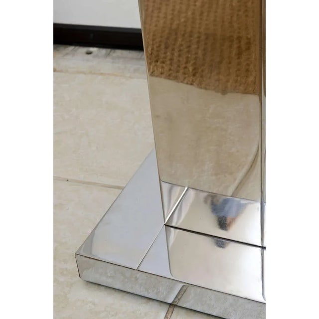 Metal Vintage Paul Evans Dual Metal "Cityscape" Floor Lamp, 1970's For Sale - Image 7 of 10