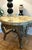 French Antique Gilt Wood French Style Round Center Table With Faux Marble Wood Top For Sale - Image 3 of 10