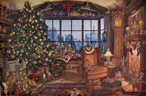 Scott Fitzgerald, Fireside Christmas, Circa 1985