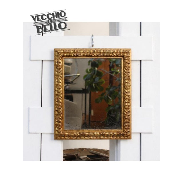 Goldenrod Vintage Golden Mirror, 1980 For Sale - Image 8 of 8