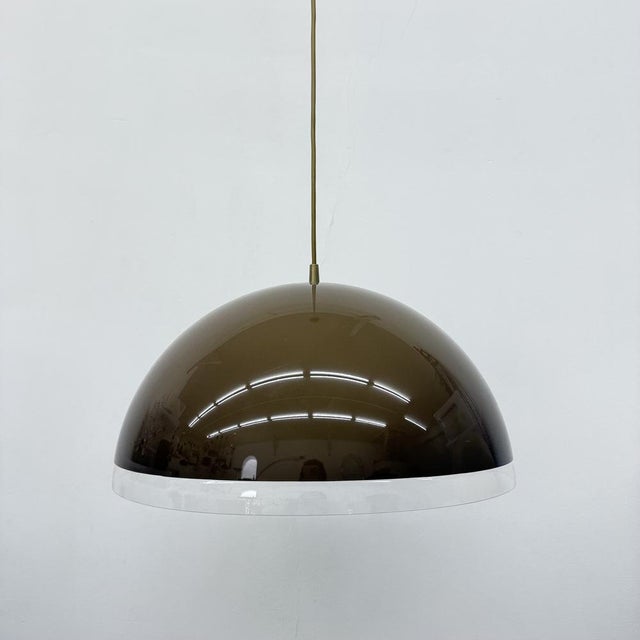 Mushroom Hanging Lamp, 1970s, in Good conditions. Designed 1970 to 1979 Up to 250V (Europe/UK Standard).The wiring of this...