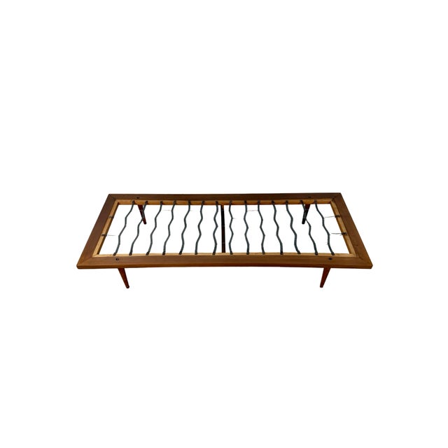 Vintage Mid-Century Modern Wood Platform Sofa Daybed For Sale - Image 9 of 18
