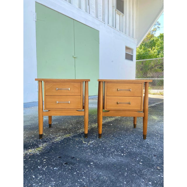 Milo Baughman for Drexel Dogbone Floating Nightstands - a Pair For Sale In Tampa - Image 6 of 10