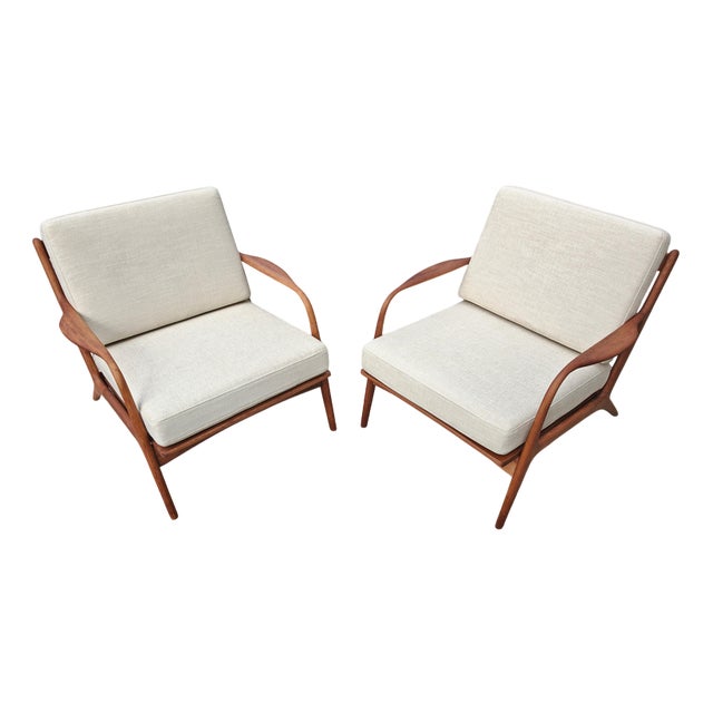 Mid-Century Modern Model 2315-C Lounge Chairs by Adrian Pearsall, 1960s, Set of 2 For Sale