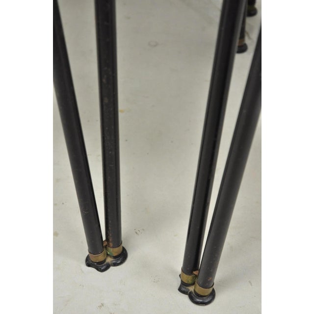 Daystrom Vintage Daystrom Mid Century Modern Black Metal Kitchen Dining Chairs, Set of 6 For Sale - Image 4 of 18