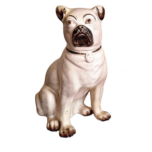 On offer is a charming pair of Staffordshire pugs dating from the late 19th to early 20th century. A classic example of...