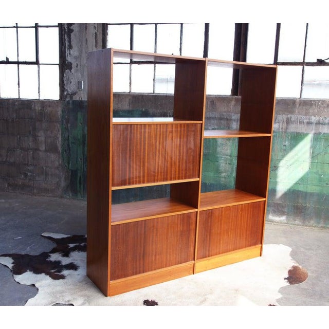 1960s Mid Century Freestanding Teak Wall Unit Room With Drop Down Desk Chairish