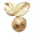 Vintage Signed Napier Textured Goldtone 3d Dangling Apple Brooch For Sale