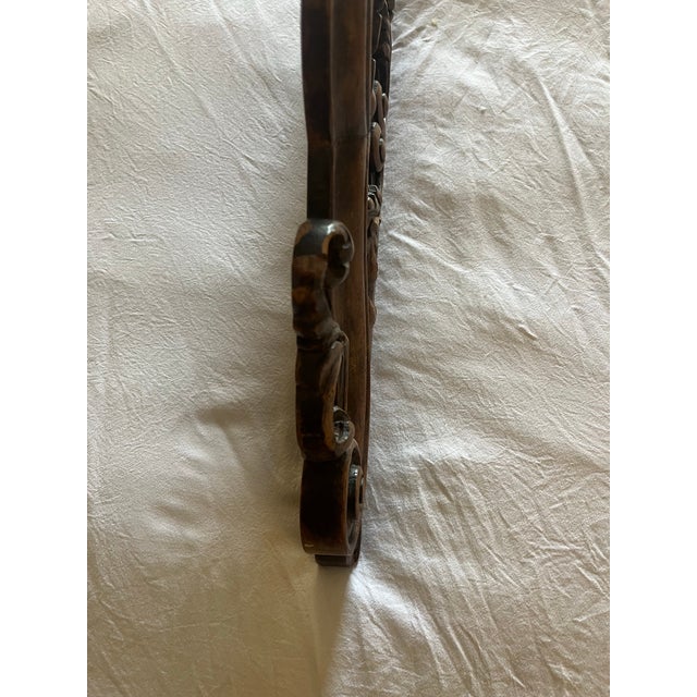 Carved Wooden Pediment With Large Shell For Sale - Image 10 of 12