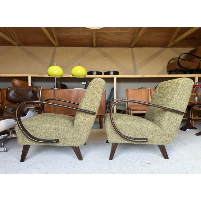 Art Deco Lounge Chairs by Jindrich Halabala, Set of 2 For Sale - Image 12 of 18