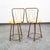 Metal Mid Century Modern Bar Stools Set 2 Brown Swivel Wood American Vintage Tan MCM For Sale - Image 7 of 12