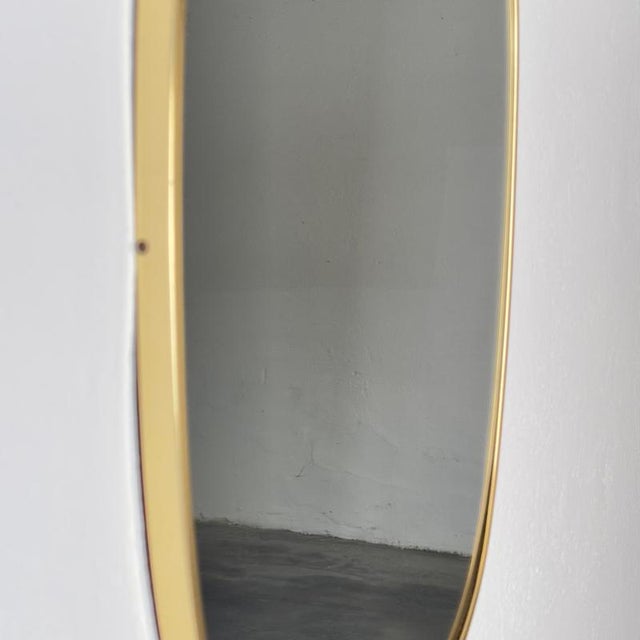 Brass and Glass Mirror attributed to Gio Ponti / E. Müller Glas, 1950s For Sale - Image 9 of 18