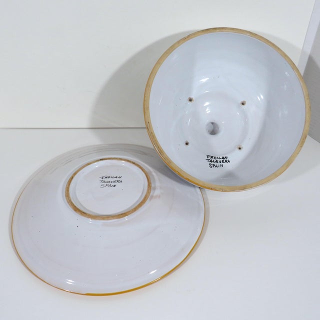 Large Spanish Ceramic Cheese Dome, 2 Pieces For Sale In Los Angeles - Image 6 of 6