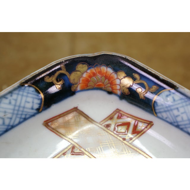 Antique Japanese Imari Lozenge Porcelain Dish Takaramono Treasure Motif Arita For Sale - Image 11 of 14