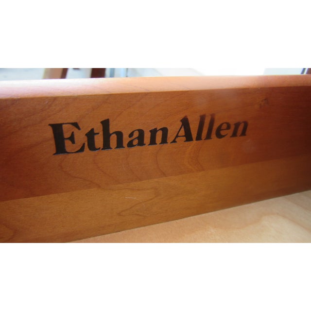 1980s Ethan Allen Georgian Court Dresser Cherry Designer For Sale - Image 10 of 13