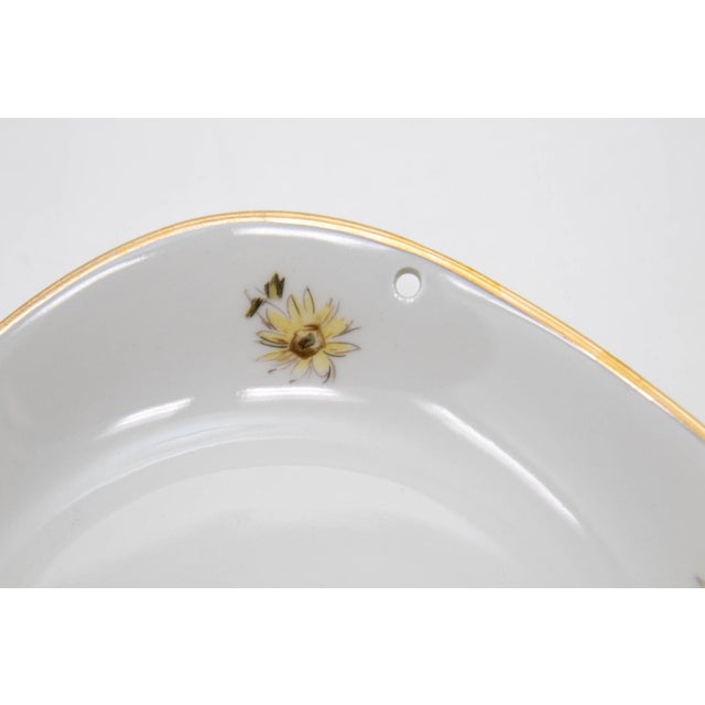 Ceramic Kronester Bavaria Triangular Porcelain Plate Vintage Handpainted Ceramic Germany For Sale - Image 7 of 10