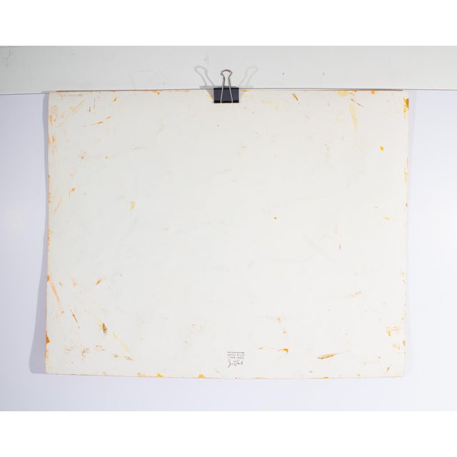 Yellow Abstract Mixed Media Painting by James L. Bruch For Sale - Image 8 of 8