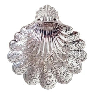 Sterling Silver Novelty Scallop Shell Dish, Sheffield, 1992 For Sale