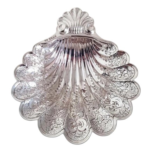 Sterling Silver Novelty Scallop Shell Dish, Sheffield, 1992 For Sale