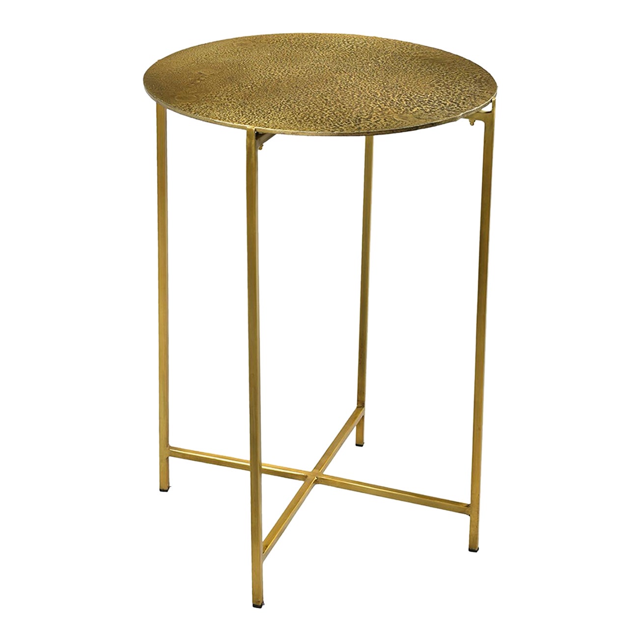 Hammered Brass Round Side Table Chairish
