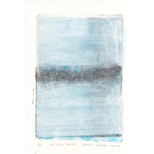 Not Yet Made - Made To Order Isla De La Pasion Gallery Set (6) 5*7 Abstract Print Blue by Carrie Bergey For Sale - Image 5 of 9