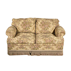Italian 2-Seat Damask Sofa, 1980s