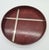 Wood Art Deco Round Dark Veneer Tray with Metal Decoration, 1930s For Sale - Image 7 of 9