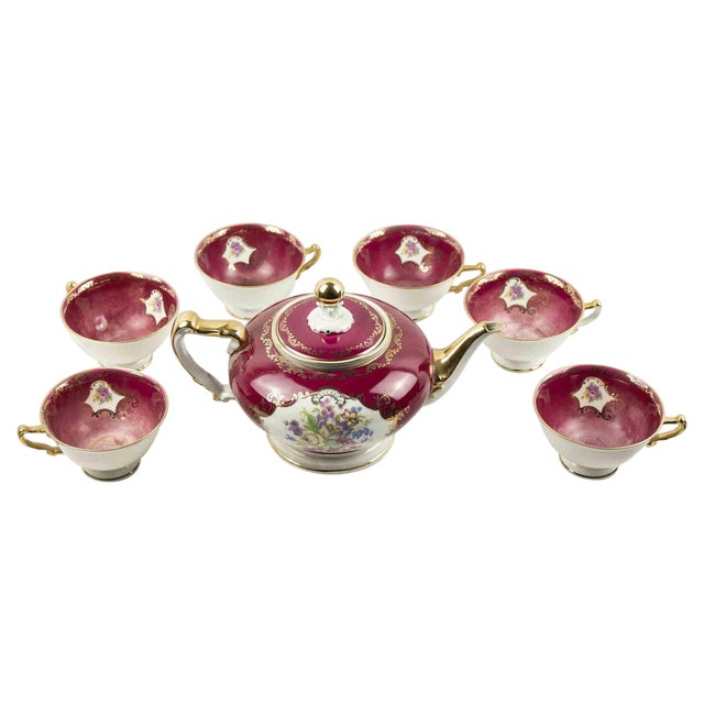 Vintage Selb Bavaria Tea Service from Heinrich Porcelain, 20th Century, Set of 13 For Sale