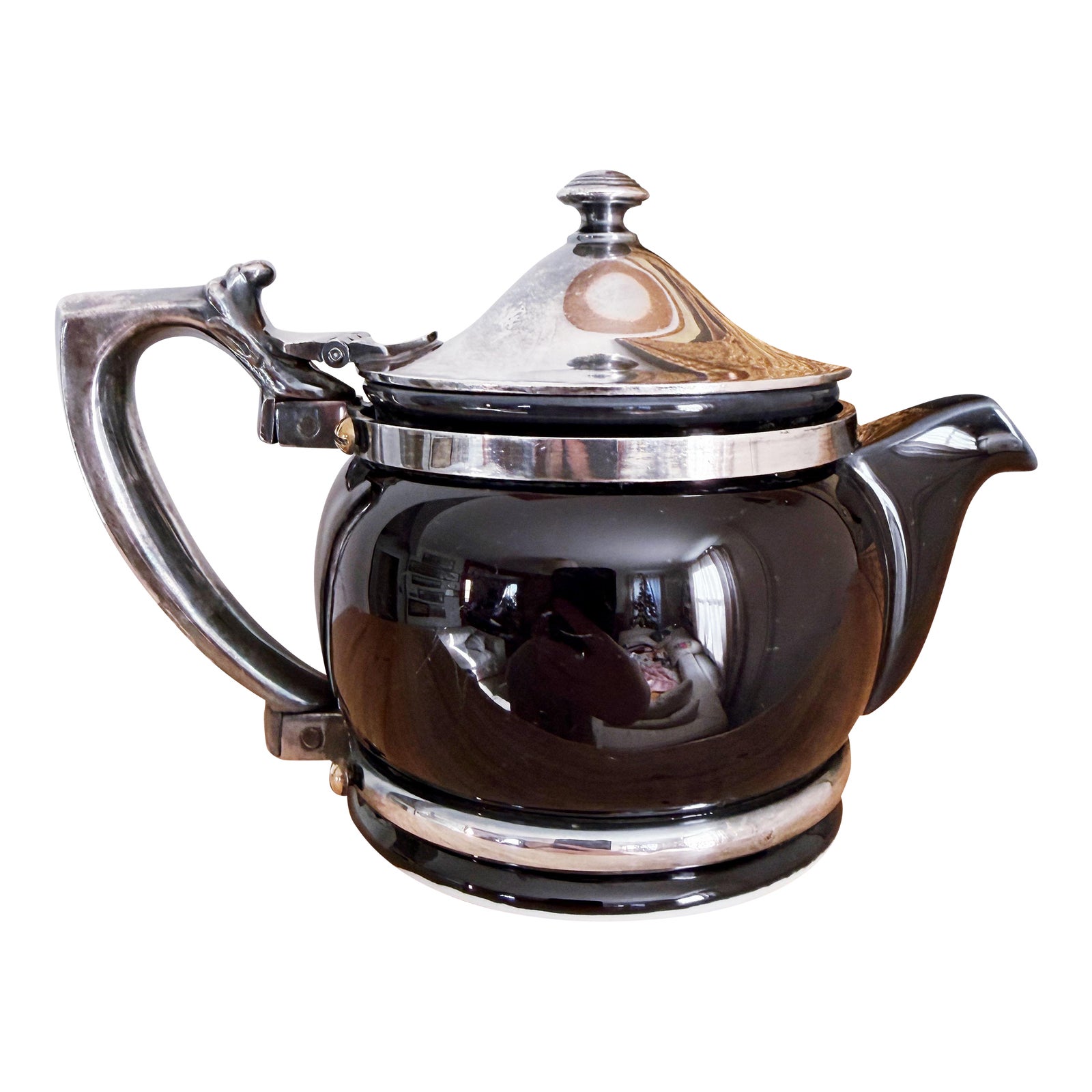 Vintage Lenox China and Silver Hotel Teapot | Chairish