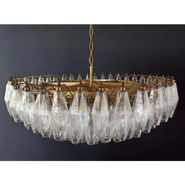 Transparent Murano Glass 185 Transparent Glass Chandelier For Sale - Image 8 of 11