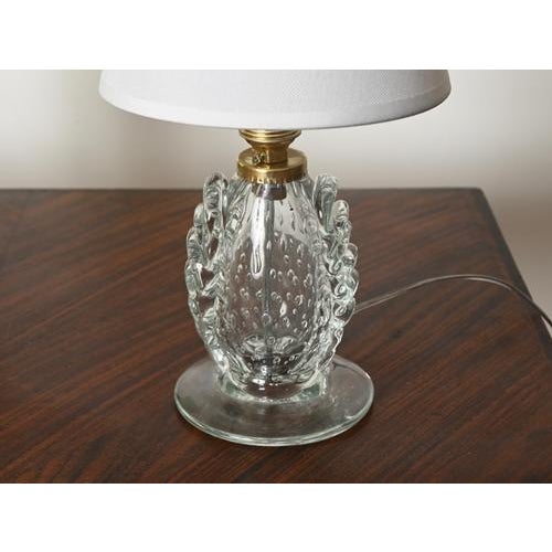 1950s Bullicante Murano Glass Floral Table Lamps from Seguso, Italy, 1950s, Set of 2 For Sale - Image 5 of 16