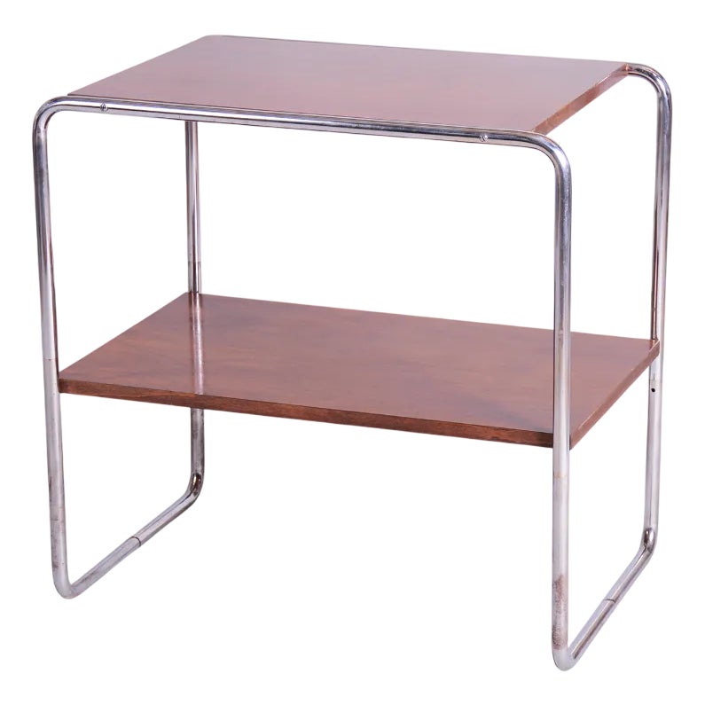 Bauhaus Side Table in Walnut by Hynek Gottwald | Chairish