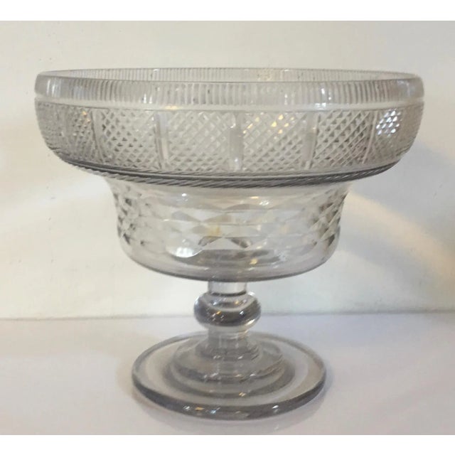 Antique 18th Century Anglo Irish Cut Crystal Footed Centerpiece Bowl for Fruit or Punch For Sale - Image 10 of 13
