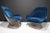 Warren Platner Mid-20th Century Pair of Easy Chairs by Warren Platner for Knoll in Blue Mohair For Sale - Image 4 of 9