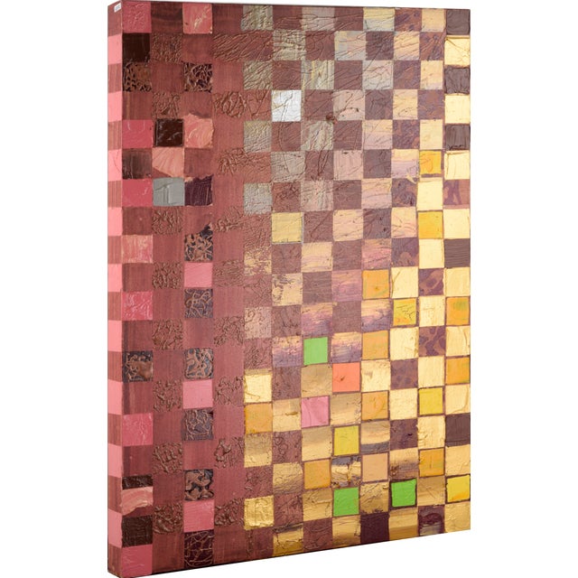 Bold abstract geometric composition by Marc Foster Grant (American, b. 1947). Unsigned. but was acquired with a collection...