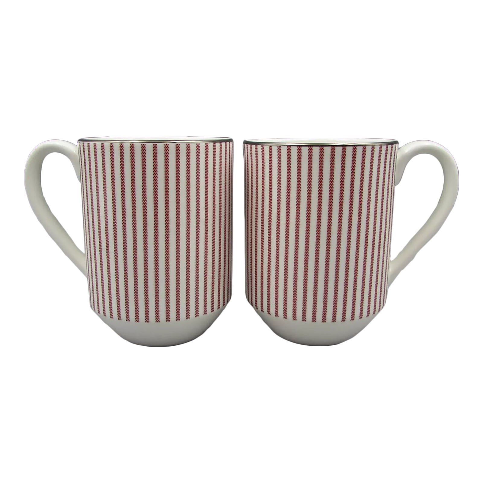Lenox Kate Spade Laurel Street Red Coffee Mugs - Set of 2 | Chairish
