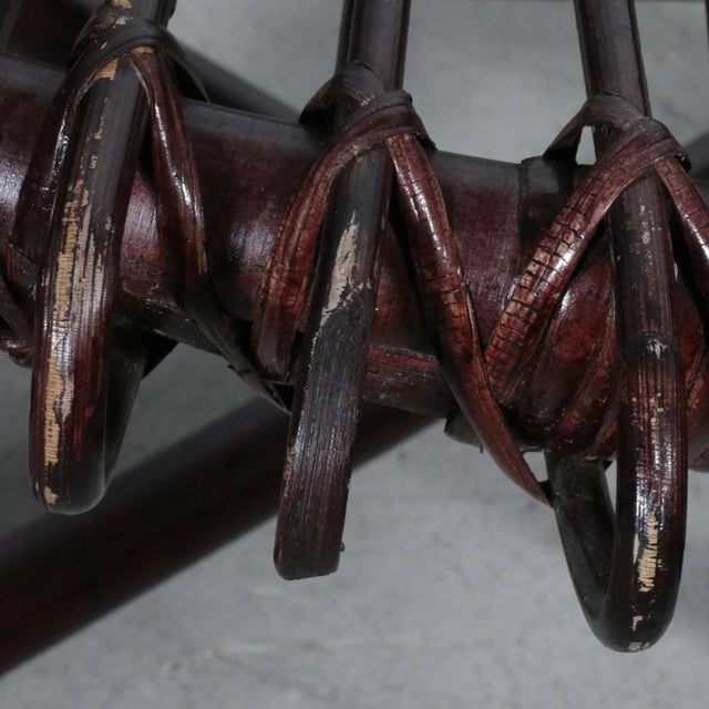 Wood Rattan Hoop Chair Janine Abraham & Dirk Jan Rol Attr. - 1960's For Sale - Image 7 of 9