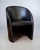 Black Italian Postmodern Club Chair in Black Pelle Frau Leather by Massimo & Lella Vignelli for Poltrona Frau, Italy, 1989 For Sale - Image 8 of 8