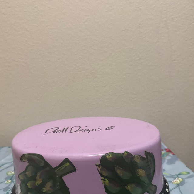 Ceramic Vintage Droll Designs Hand-Painted Artichoke Ceramic Serving Bowl For Sale - Image 7 of 7