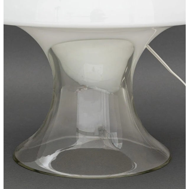 Mid 20th Century Mid 20th Century Gino Vistosi Murano Glass Mushroom Table Lamp (14") For Sale - Image 5 of 7